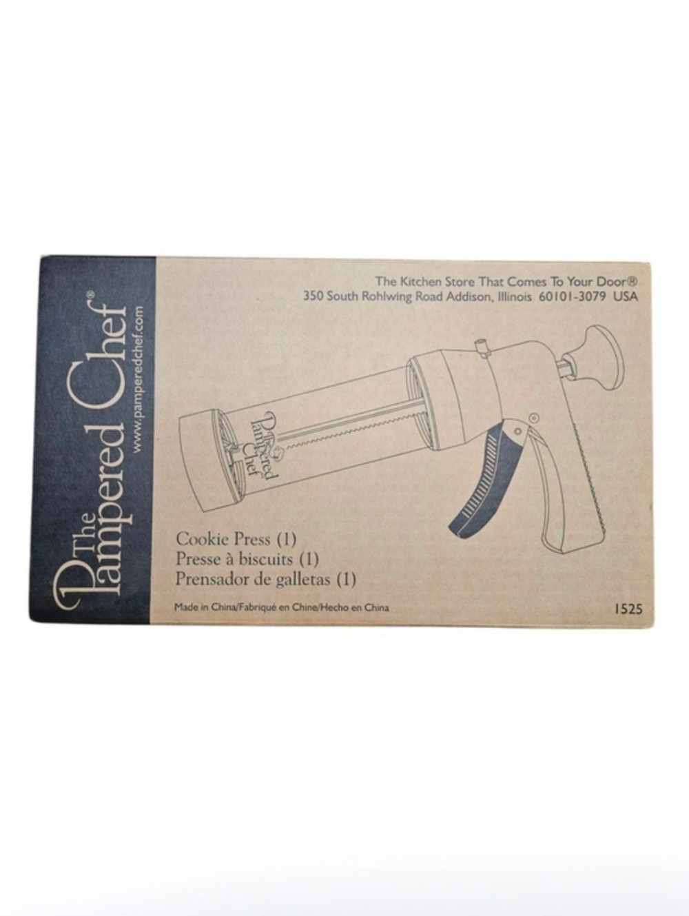 Pampered Chef Clear Gray Cookie Press Set